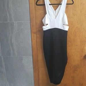 Black and white, side cut out, dress